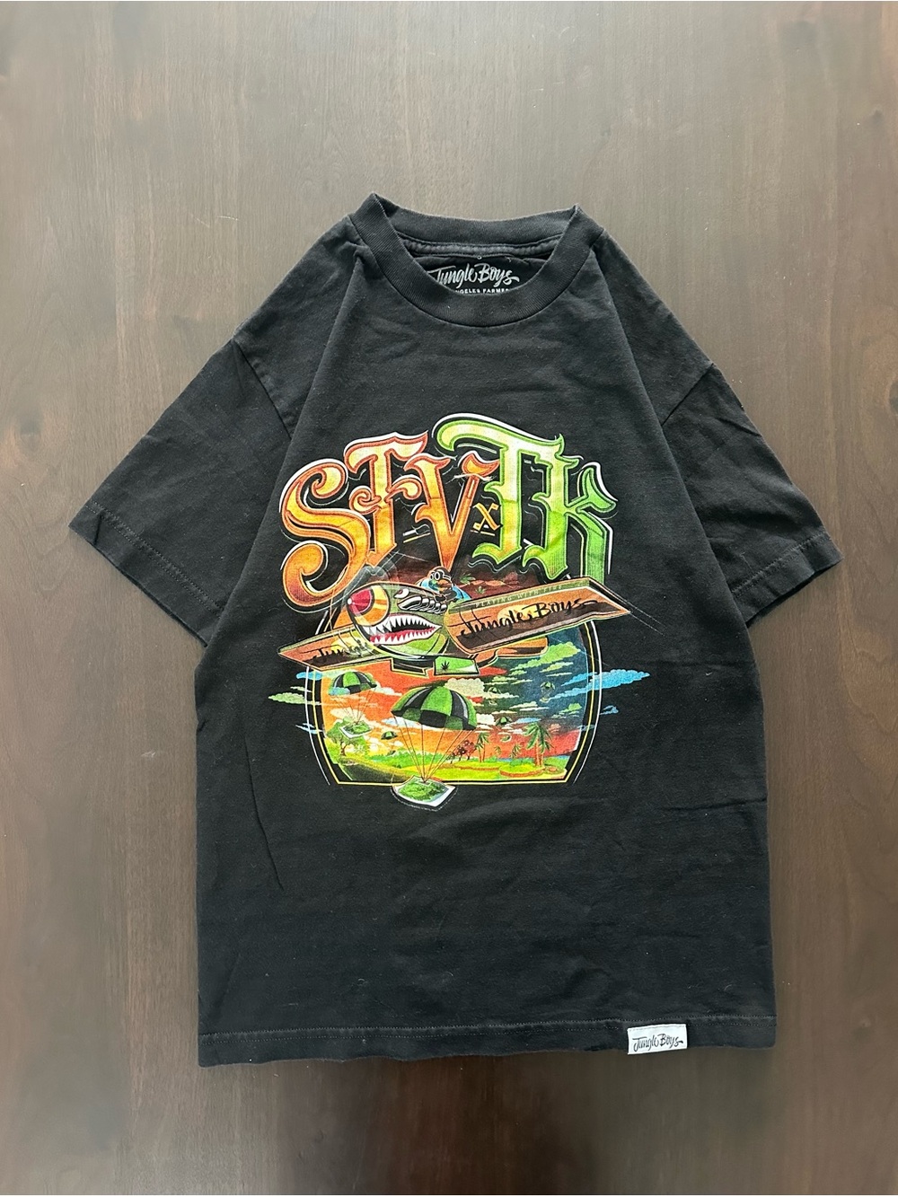 Y2K Jungle Boys Black Graphic T-Shirt Cannabis Streetwear Merch Tee Mens Small